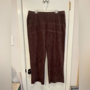 LL Bean Pants Women Size XL Brown Perfect Knit Corduroy High Rise Casual Capsule
